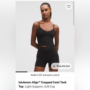 Lululemon align cami tank size 8